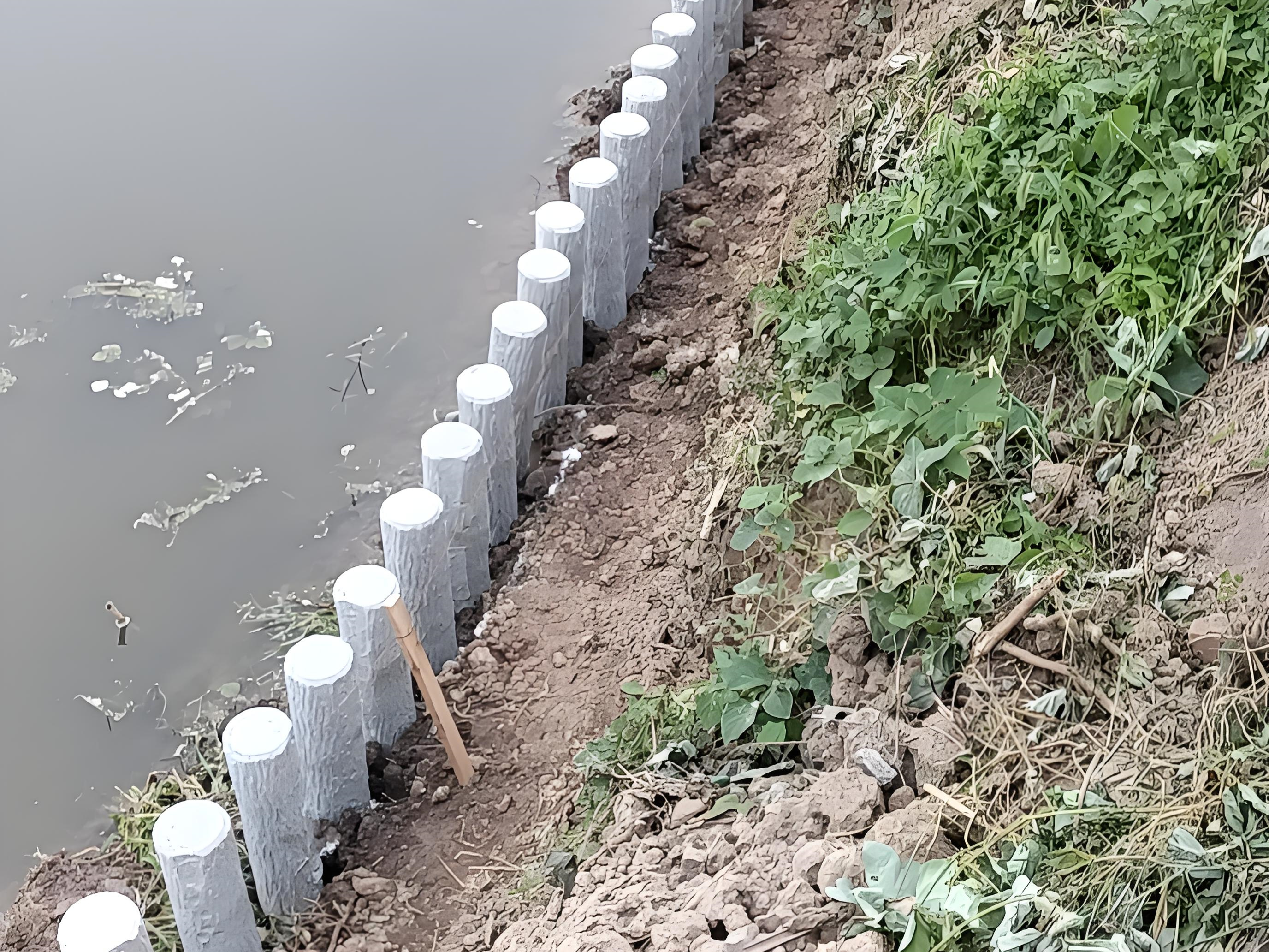 水泥仿木樁施工隊泓樺錦嘉-水泥仿木樁適合用于河道防護嗎？